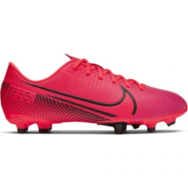 Nike Mercurial Vapor 13 Academy FG / MG Jr AT8123-606 futballcipő piros narancs és vörös Nike Mercurial Vapor 13 Academy FG / MG Jr AT8123-606 futballcipő piros narancs és vörös