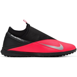 Nike Phantom Vsn 2 Club Df Tf M CD4173-606 futballcipő piros narancs és vörös Nike Phantom Vsn 2 Club Df Tf M CD4173-606 futballcipő piros narancs és vörös