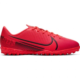 Nike Mercurial Vapor 13 Academy Tf Jr AT8145-606 futballcipő piros narancs és vörös Nike Mercurial Vapor 13 Academy Tf Jr AT8145-606 futballcipő piros narancs és vörös