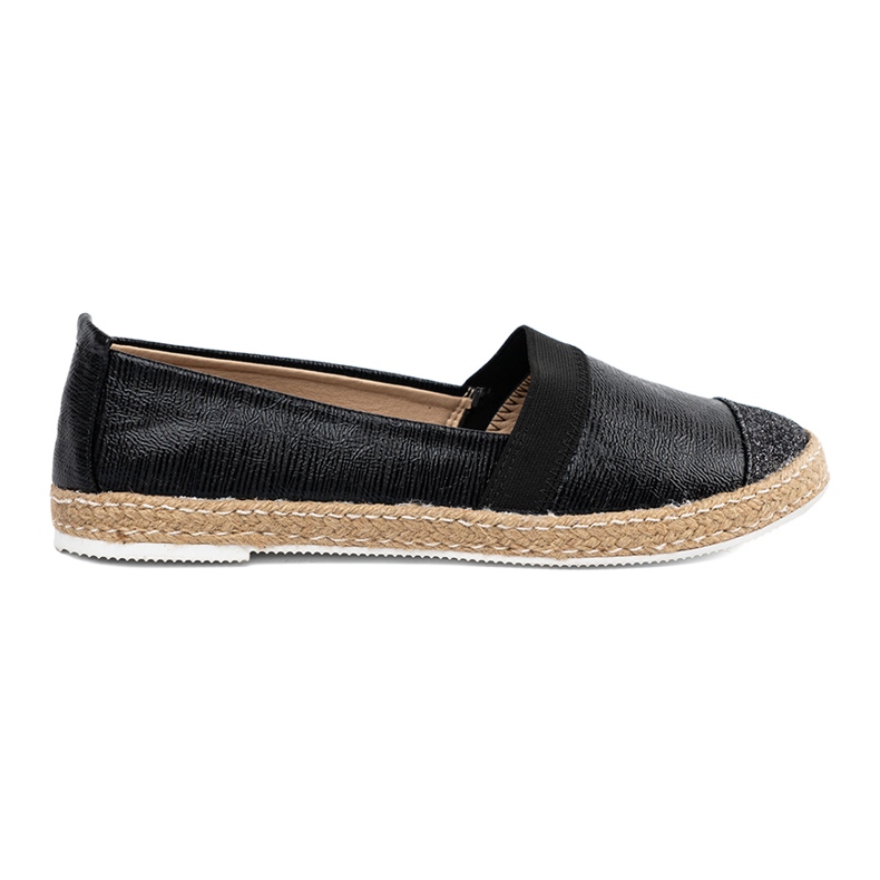 Goodin Espadrilles Eco bőrrel fekete