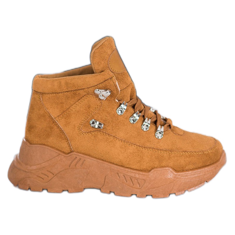 Queentina Velúr cipők barna