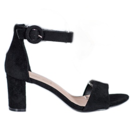 Evento Klasszikus magas sarkú szandál fekete