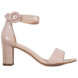 Evento Klasszikus magas sarkú szandál bézs