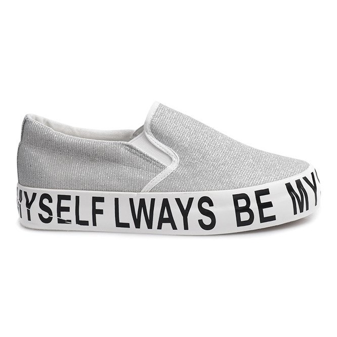 Slip On Glitter E22 szürke