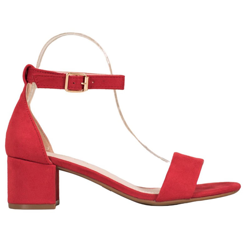Evento Klasszikus szandál alacsony sarkú cipőben piros Evento Klasszikus szandál alacsony sarkú cipőben piros