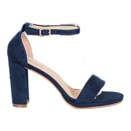 Goodin Velúr szandál egy bárban kék Goodin Velúr szandál egy bárban kék