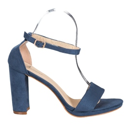 Goodin Velúr szandál egy bárban kék Goodin Velúr szandál egy bárban kék