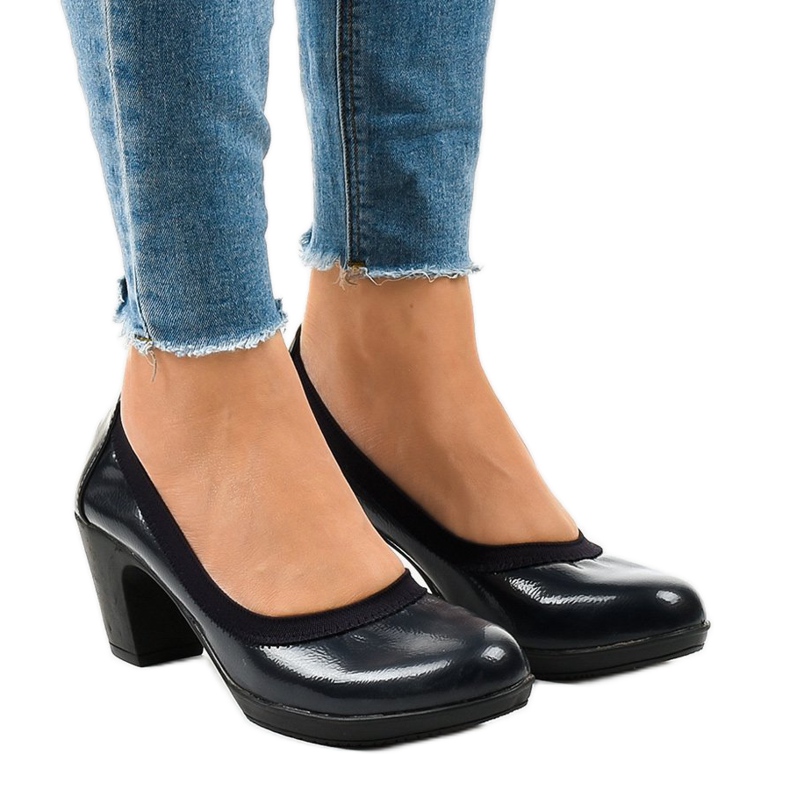 Navy lakkozott szivattyúk az oszlopon 579-2 sötétkék