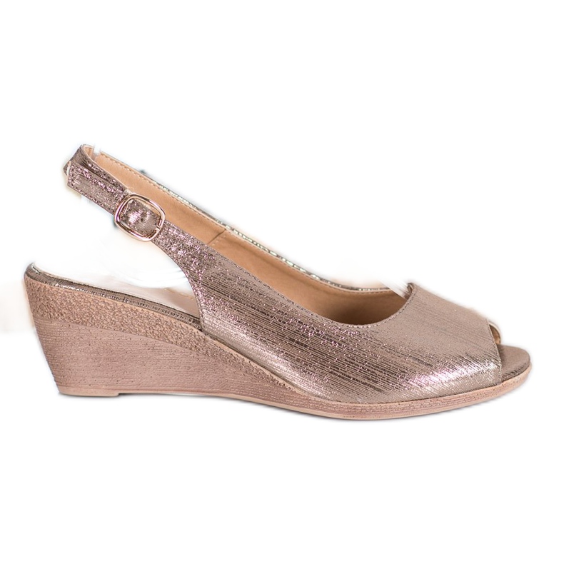 Sergio Leone Nyitott orrú arany szandál aranysárga