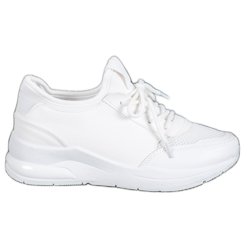 SHELOVET Fűzött cipő öko bőrből fehér