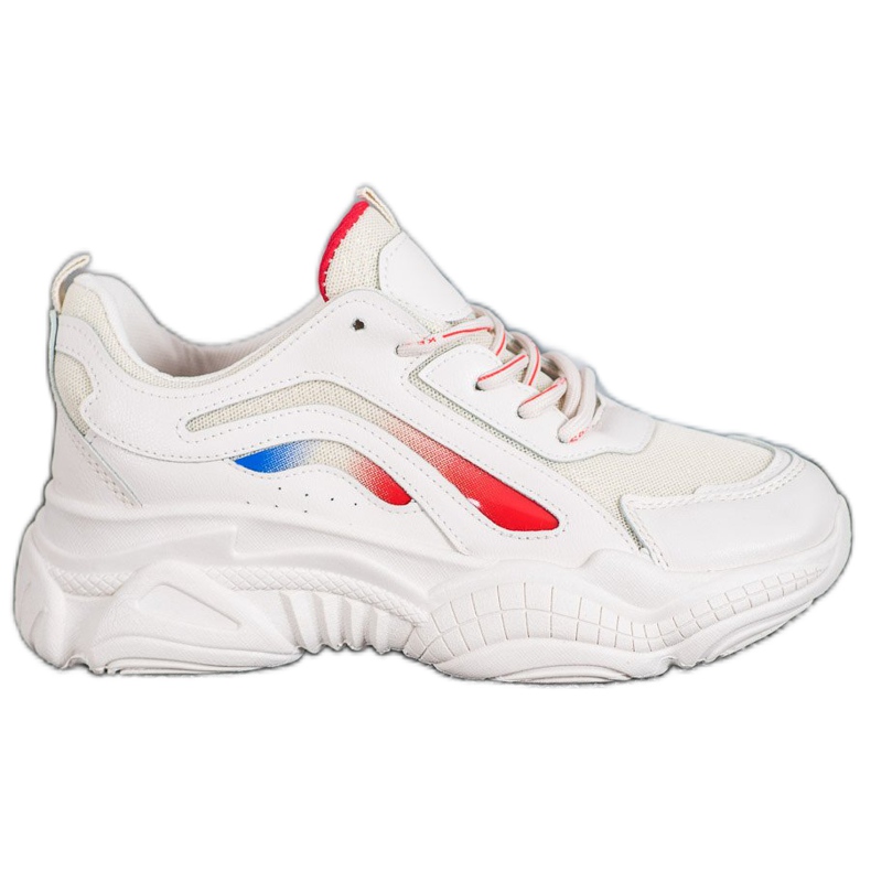 SHELOVET Divatos cipők a platformon fehér