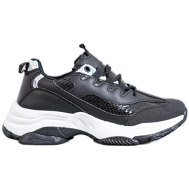 SHELOVET Snake Print Platform Cipők fekete