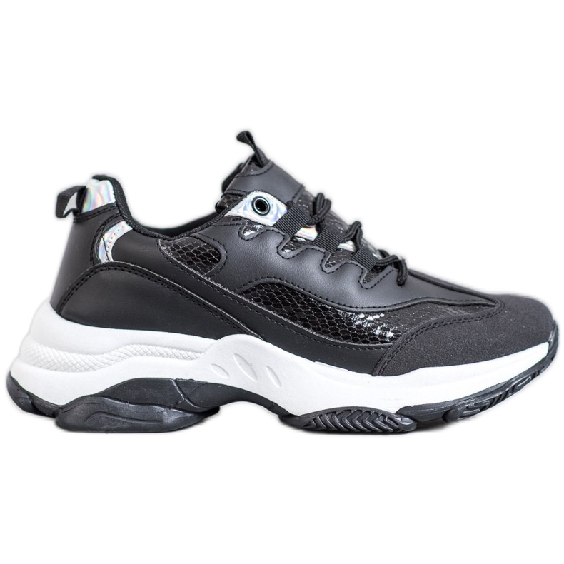 SHELOVET Snake Print Platform Cipők fekete