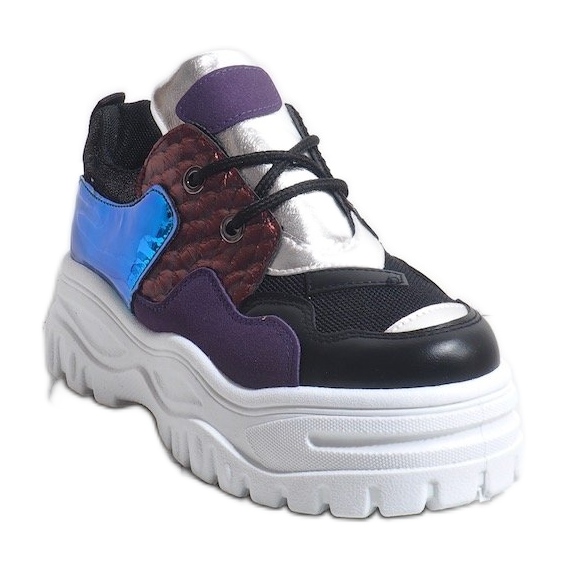 Fekete divatos sportcipők R-458