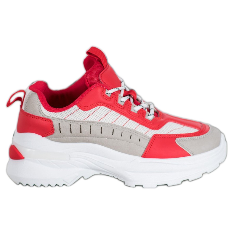 SHELOVET Divatos cipő a platformon piros sokszínű SHELOVET Divatos cipő a platformon piros sokszínű