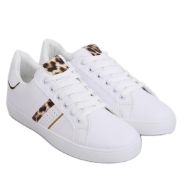 Fehér női cipők K-388 WHITE / LEOPARD Fehér női cipők K-388 WHITE / LEOPARD