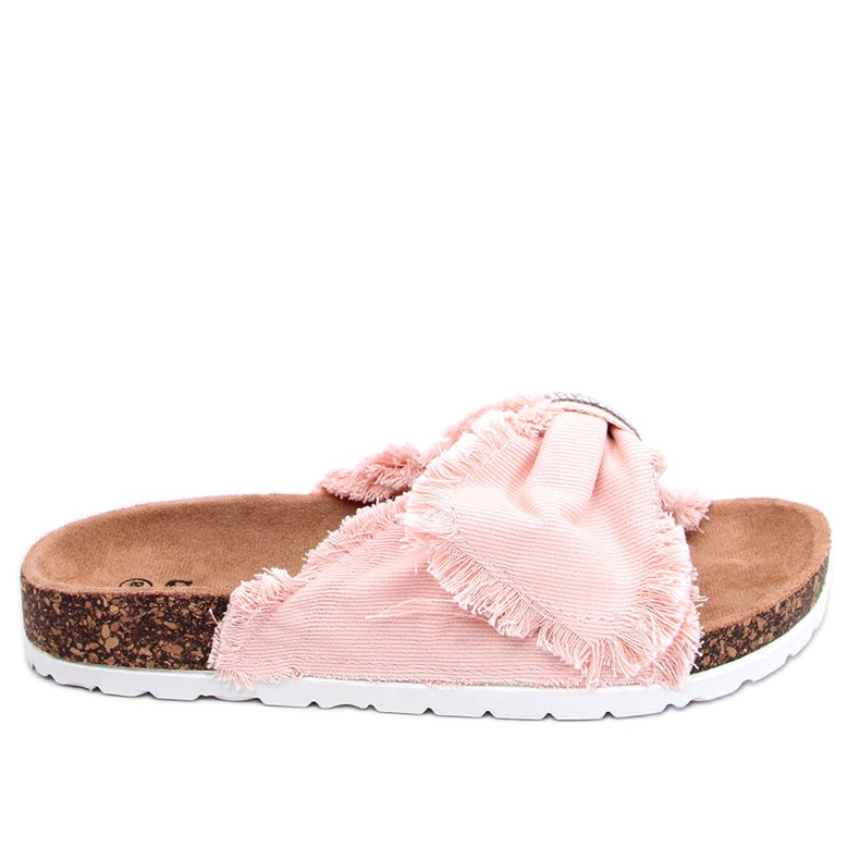 Vászon papucs a parafa rózsaszín BG60P Pink
