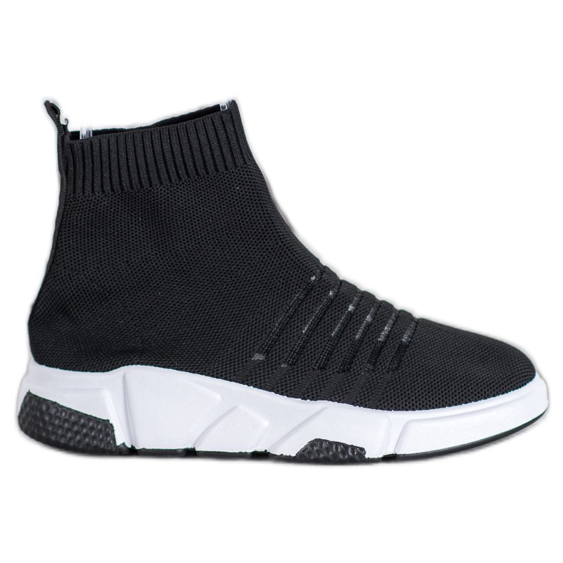 SHELOVET Csúsztatható cipők hálóval fekete