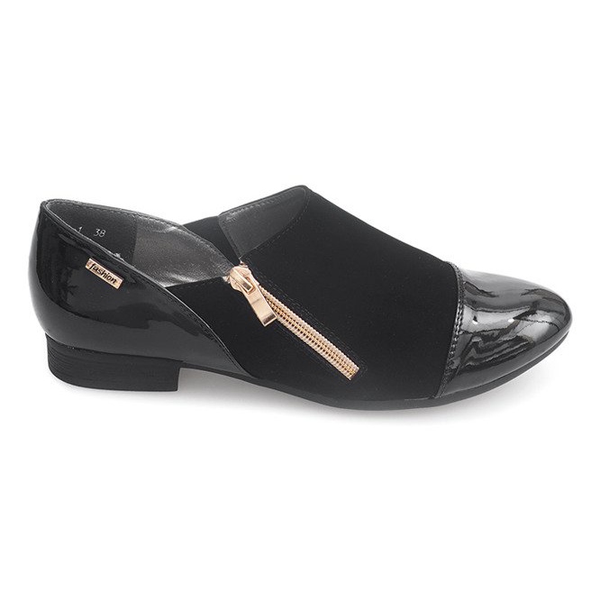 Klasszikus cipő 2060A cipzárral fekete