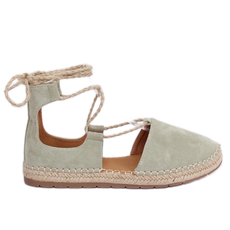 Zöld espadrilles bokával kötve JH97P Green