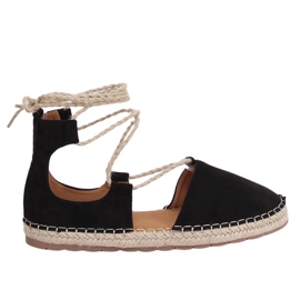 Fekete Espadrilles kötve a bokára JH97P Black