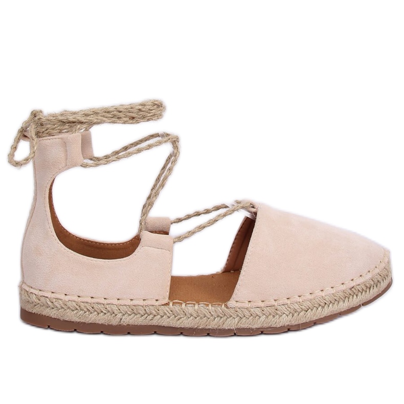 Espadrillák bokával bézs JH97P Bézs Espadrillák bokával bézs JH97P Bézs
