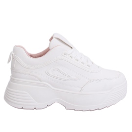 Magas talp, fehér LA78P-1 Pink sportcipő Magas talp, fehér LA78P-1 Pink sportcipő