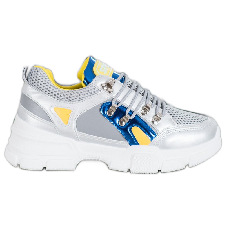 Bella Paris Divat cipők hálóval szürke sokszínű