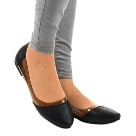 Fekete átlátszó balerinák B01-1A