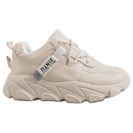 Bella Paris Fűzős bézs színű cipők