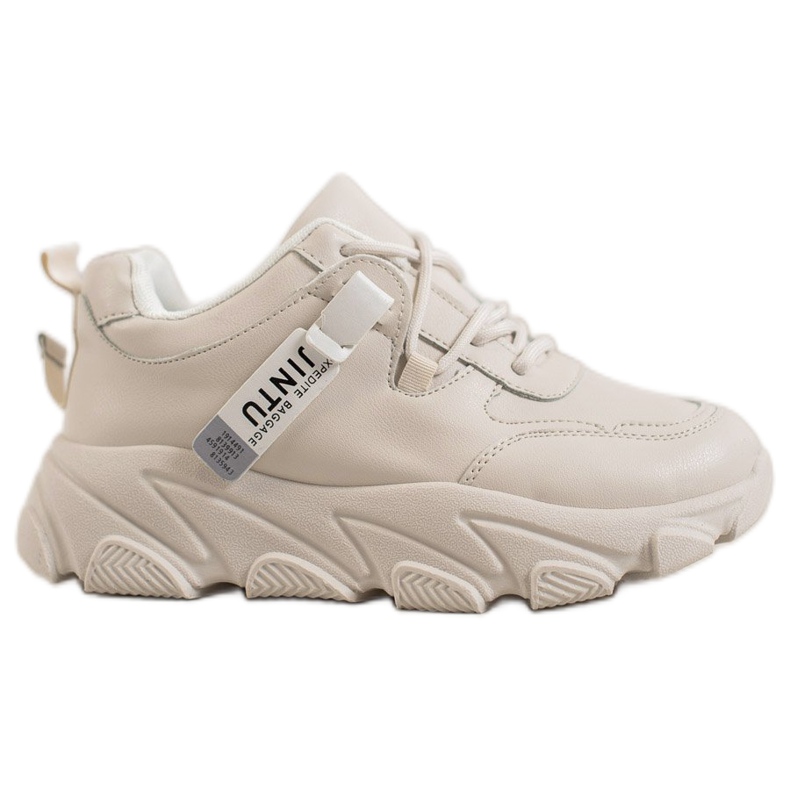 Bella Paris Fűzős bézs színű cipők