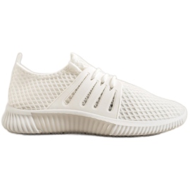 SHELOVET Stílusos cipők hálóval fehér