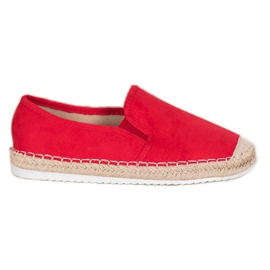 Goodin Velúr Espadrilles piros