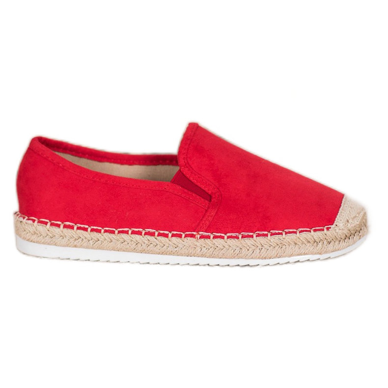 Goodin Velúr Espadrilles piros
