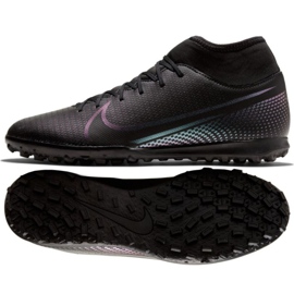 Nike Mercurial Superfly 7 Club Tf M AT7980-010 futballcipő fekete fekete Nike Mercurial Superfly 7 Club Tf M AT7980-010 futballcipő fekete fekete