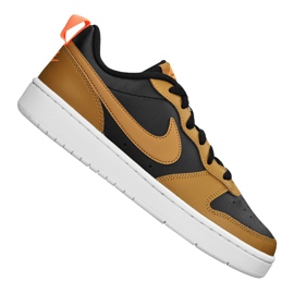 Nike Court Borough Low 2 Jr BQ5448-004 cipő fekete sárga