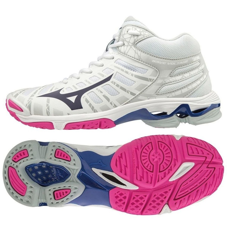 Mizuno Wave Voltage Mid W V1GC196516 röplabda cipő sokszínű fehér