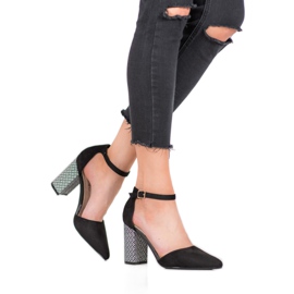 Goodin Stílusos fekete szivattyúk sárga Goodin Stílusos fekete szivattyúk sárga