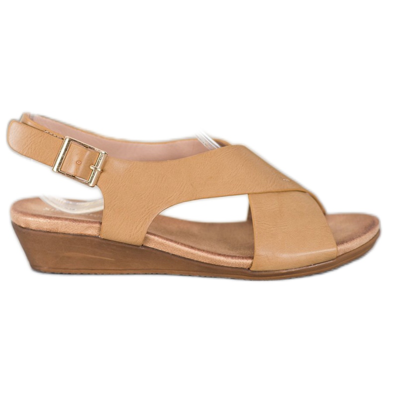 Small Swan Kényelmes bézs színű szandál