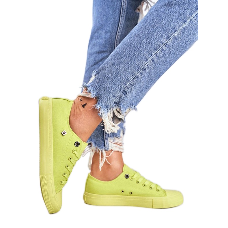 Sárga női cipők Big Star AA274012