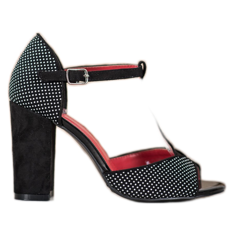 Goodin Leopárdmintás velúr szandál barna fekete