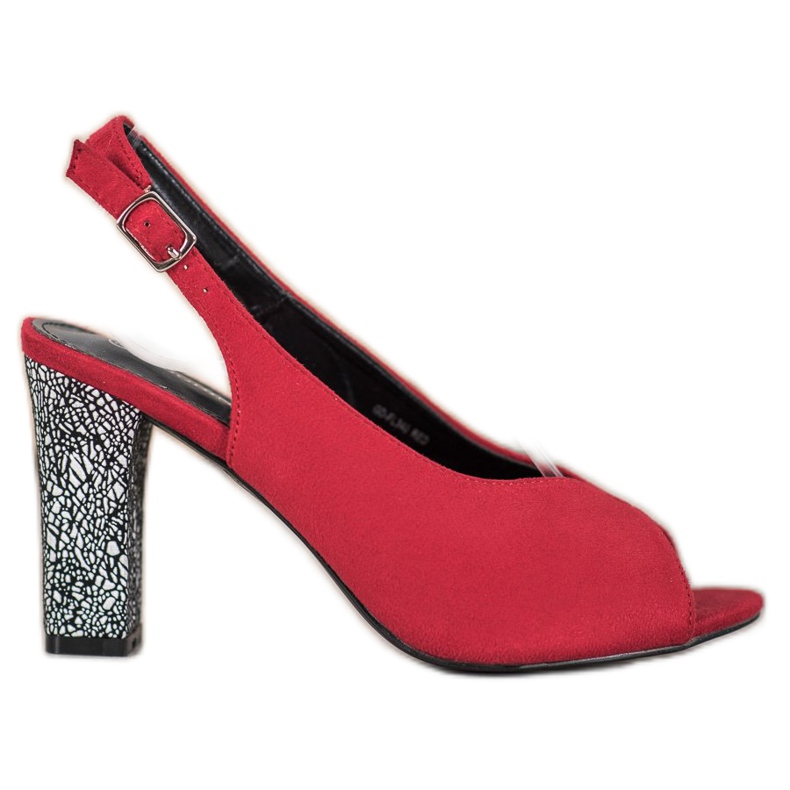 Goodin Szandál dekoratív sarokkal piros