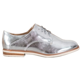 SHELOVET Ezüst cipő öko bőrrel szürke SHELOVET Ezüst cipő öko bőrrel szürke