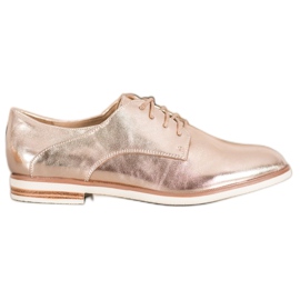 SHELOVET Arany cipő öko bőrrel aranysárga SHELOVET Arany cipő öko bőrrel aranysárga