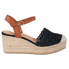 Small Swan Ék -espadrillák barna fekete Small Swan Ék -espadrillák barna fekete