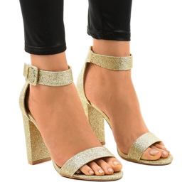 ZY-161 arany nyitott csillogó szivattyúk aranysárga