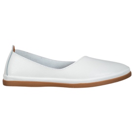 Bőr Slip On VINCEZA cipő fehér Bőr Slip On VINCEZA cipő fehér