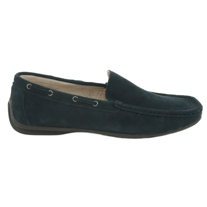 American Club Bőr mokaszinok. Suede Navy Blue American JK02 kék