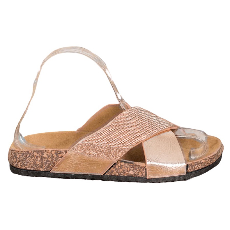 SHELOVET Klasszikus arany papucs aranysárga