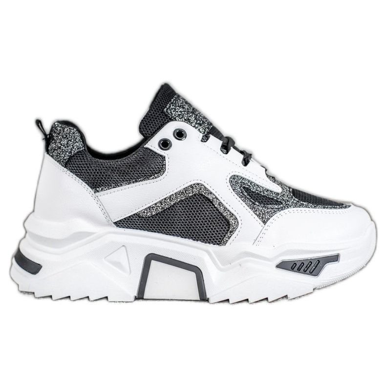 Seastar Divatos cipők csillogással fehér fekete